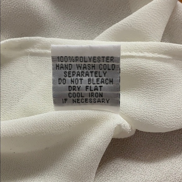 Cream Sleeveless Blouse with Lace and Tie Tank Top - Picture 5 of 5